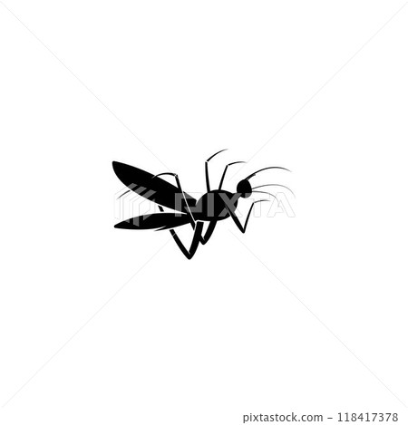 Mosquito Logo Design Vector Illustration. Mosquito Design Template Mosquito Logo Design Vector Illustration. Mosquito Design Template 118417378