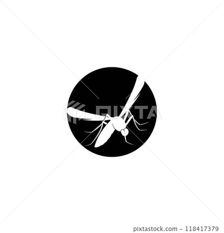 Mosquito Logo Design Vector Illustration. Mosquito Design Template Mosquito Logo Design Vector Illustration. Mosquito Design Template 118417379