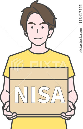 A man investing in a NISA account A man investing in a NISA account 118417565