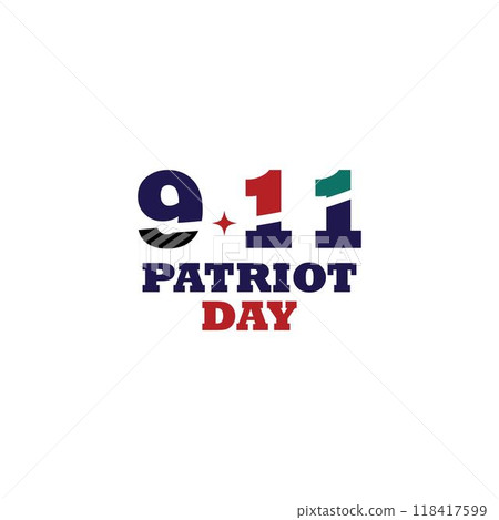 11 september. Patriot day. We Will Never Forget. Design for postcard 11 september. Patriot day. We Will Never Forget. Design for postcard 118417599