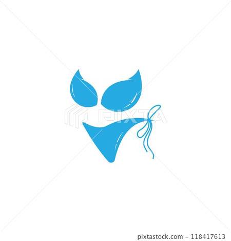 Bikini Logos Vector Template. Swimsuit Logo Design 118417613