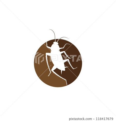 Cockroach logo. Isolated cockroach on white background 118417679