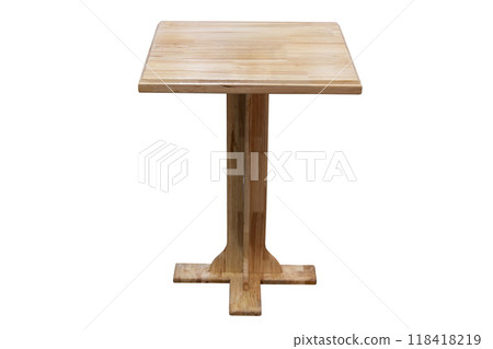 Wooden table isolated on white background Wooden table isolated on white background 118418219