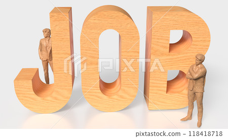 The Job Text for Business concept 3d rendering The Job Text for Business concept 3d rendering 118418718
