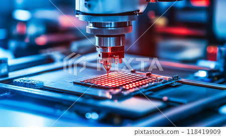 Silicon wafer for manufacturing semiconductor of integrated circuit computer. 118419909