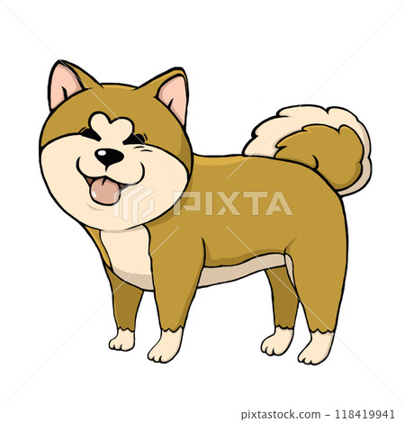 Shiba Inu illustration 00 118419941
