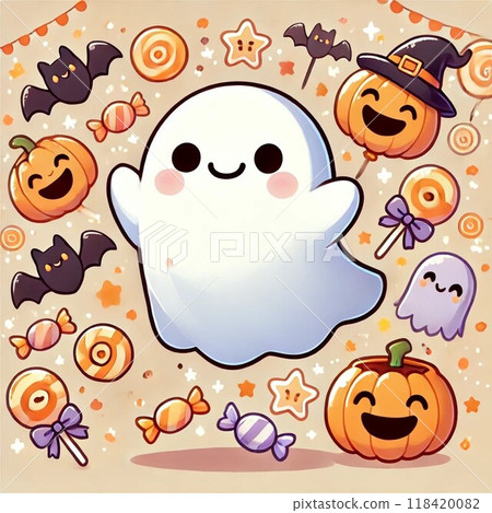 萬聖節背景框壁紙，南瓜，可愛的萬聖節 118420082