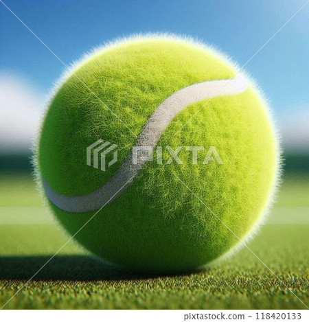 Tennis ball and blue sky 118420133