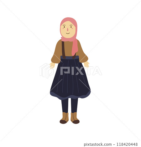 modern people in islamic clothes style  118420448