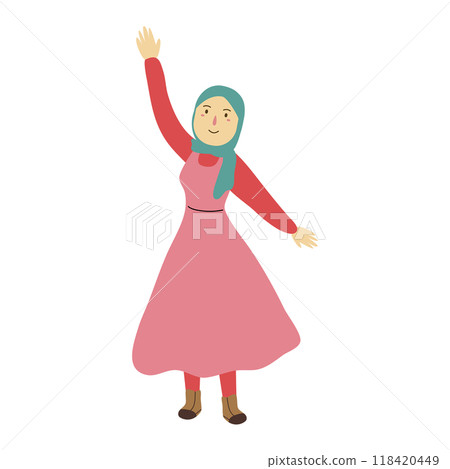 muslim clothes style vector illustration  118420449