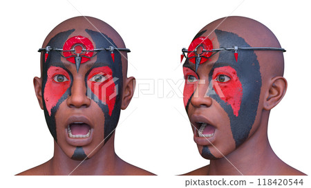 男人的臉部特寫 男人的臉部特寫 118420544