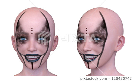 Close-up of a woman's face Close-up of a woman's face 118420742