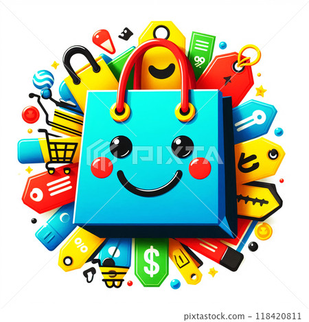 Color Shopping Theme Logo 118420811