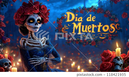 Woman on Day of the Dead. Woman on Day of the Dead. 118421935