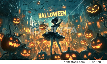 woman vampire halloween. inscription "HALLOWEEN" woman vampire halloween. inscription "HALLOWEEN" 118422015