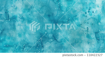 Abstract grunge light blue watercolor texture background wallpaper. Backdrop, cyan teal color, art, paint, artistic, splatter, natural flow, detailed composition 118422327