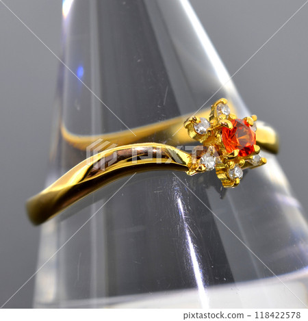黃水晶鑽石戒指 黃水晶鑽石戒指 118422578
