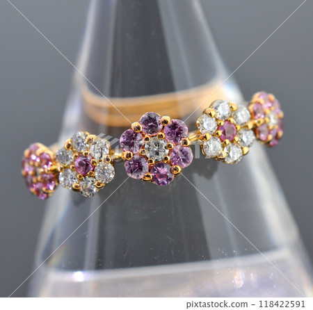 Pink Diamond Flower Ring Pink Diamond Flower Ring 118422591