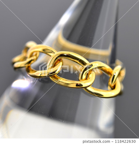 Chain motif gold ring 118422630