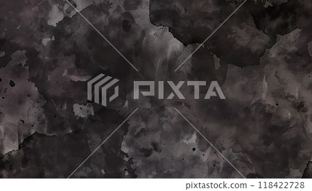 Abstract grunge black watercolor texture background wallpaper. Backdrop, art, paint, artistic, splatter, natural flow, detailed composition 118422728