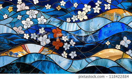 日式彩色玻璃設計 118422884