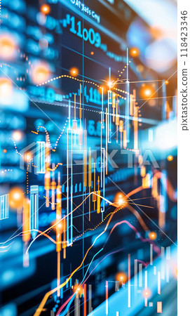 A computer screen shows a graph with many lines and numbers 118423346