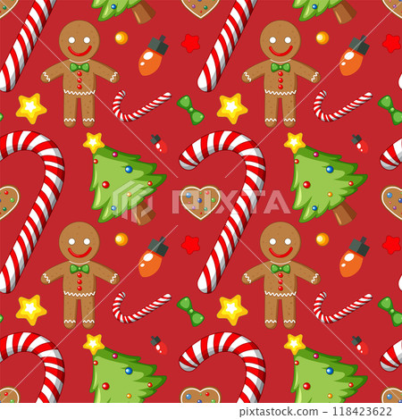 Festive Christmas Seamless Pattern 118423622