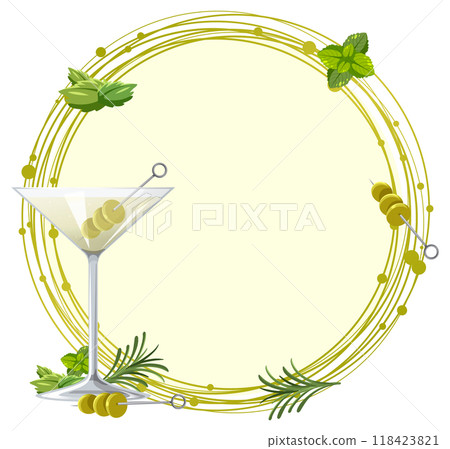 Elegant Martini Cocktail Illustration Elegant Martini Cocktail Illustration 118423821
