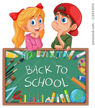 Back to School Kids Illustration Back to School Kids Illustration 118423854