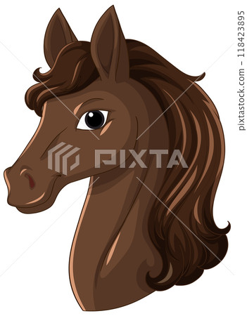 Elegant Brown Horse Illustration 118423895