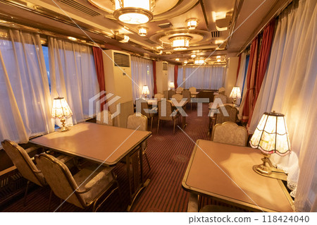 Yumekukan Dining Car Evening Scene 01 Yumekukan Dining Car Evening Scene 01 118424040