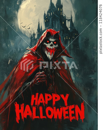 vampire for halloween. the inscription "HALLOWEEN" vampire for halloween. the inscription "HALLOWEEN" 118424076