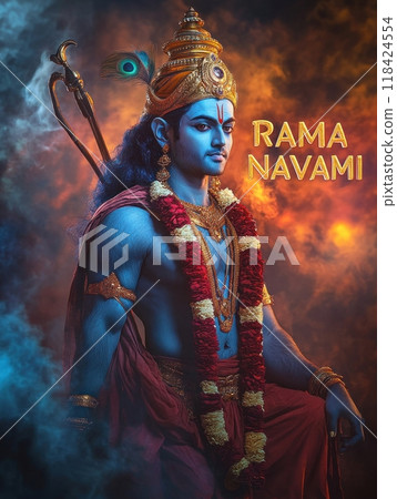 God Rama. Inscription "Rama Navami" 118424554