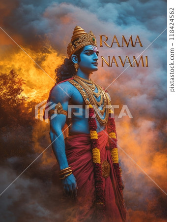 God Rama. Inscription "Rama Navami" 118424562