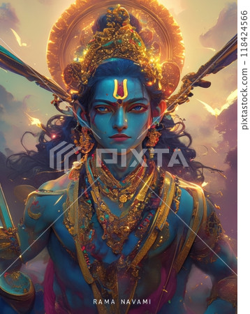 God Rama. Inscription "Rama Navami" 118424566