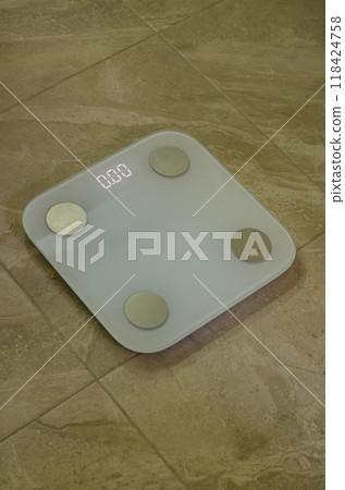 white floor scales on marble floor . High quality photo 118424758
