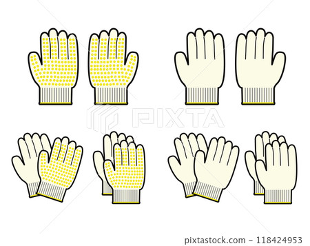 Work gloves and anti-slip work gloves 118424953