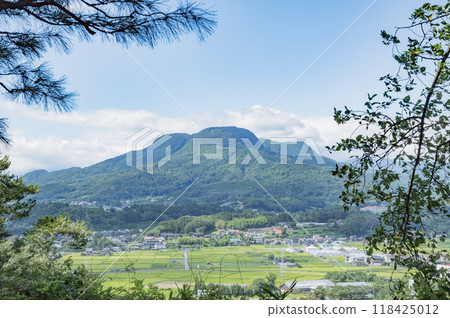 從群馬縣沼田公園看到的三峰山 118425012