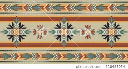 Motifs African boho paisley Floral Ikat pattern embroidery border. Ethnic ikat floral Ethnic Indian Pattern Ikat pattern Ethnic Pattern.Border indian floral Aztec embroidery border seamless patterns. 118425054