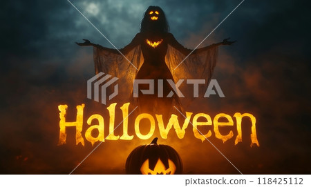 woman witch on halloween night. 118425112