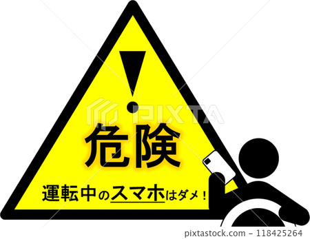 警告智慧型手機危險並禁止使用智慧型手機的標誌 警告智慧型手機危險並禁止使用智慧型手機的標誌 118425264