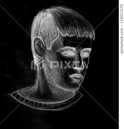 pencil drawing illustration, sketch, hand made 118425276