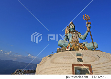 Lord Shiva Statue Pumdikot  in Pokhara, second big Shiva statue in Nepal 118425329