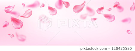 Pastel bg with pink flower petal for spa service 118425580