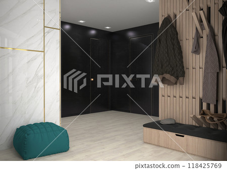 residential interior visualization, 3D illustration, cg 118425769