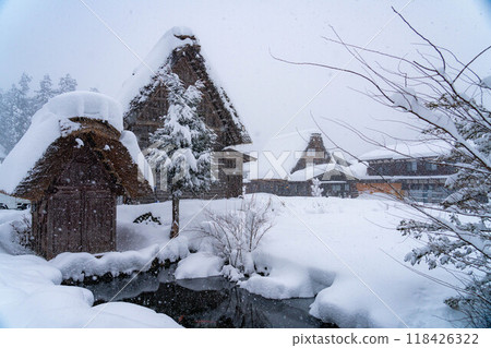 [世界遺產]白川鄉大雪[岐阜縣] 118426322