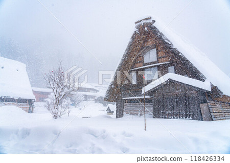 [世界遺產]白川鄉大雪[岐阜縣] 118426334