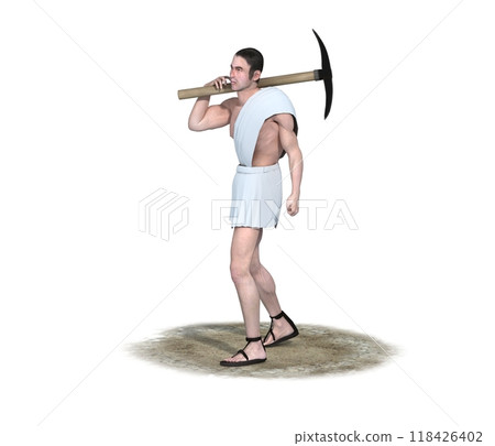 3d render, character of a medieval man, illustration 118426402