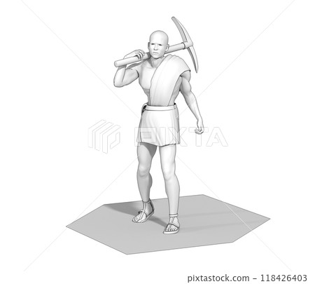 3d render, character of a medieval man, illustration 118426403
