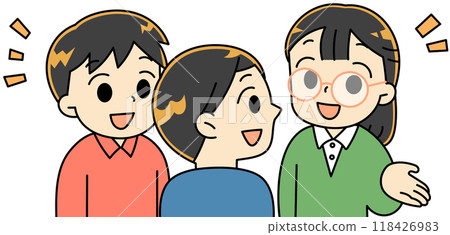 Children having a discussion Children having a discussion 118426983